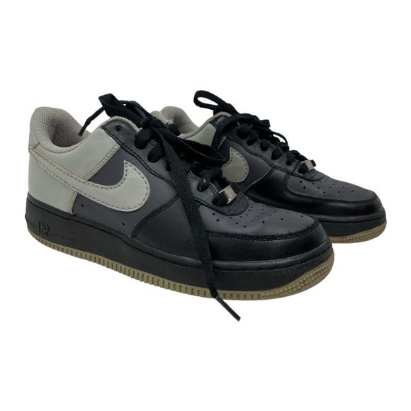 Nike Air Force 1 low GS Sneakers 6 Youth black grey retro lifestyle shoes - Picture 1 of 8